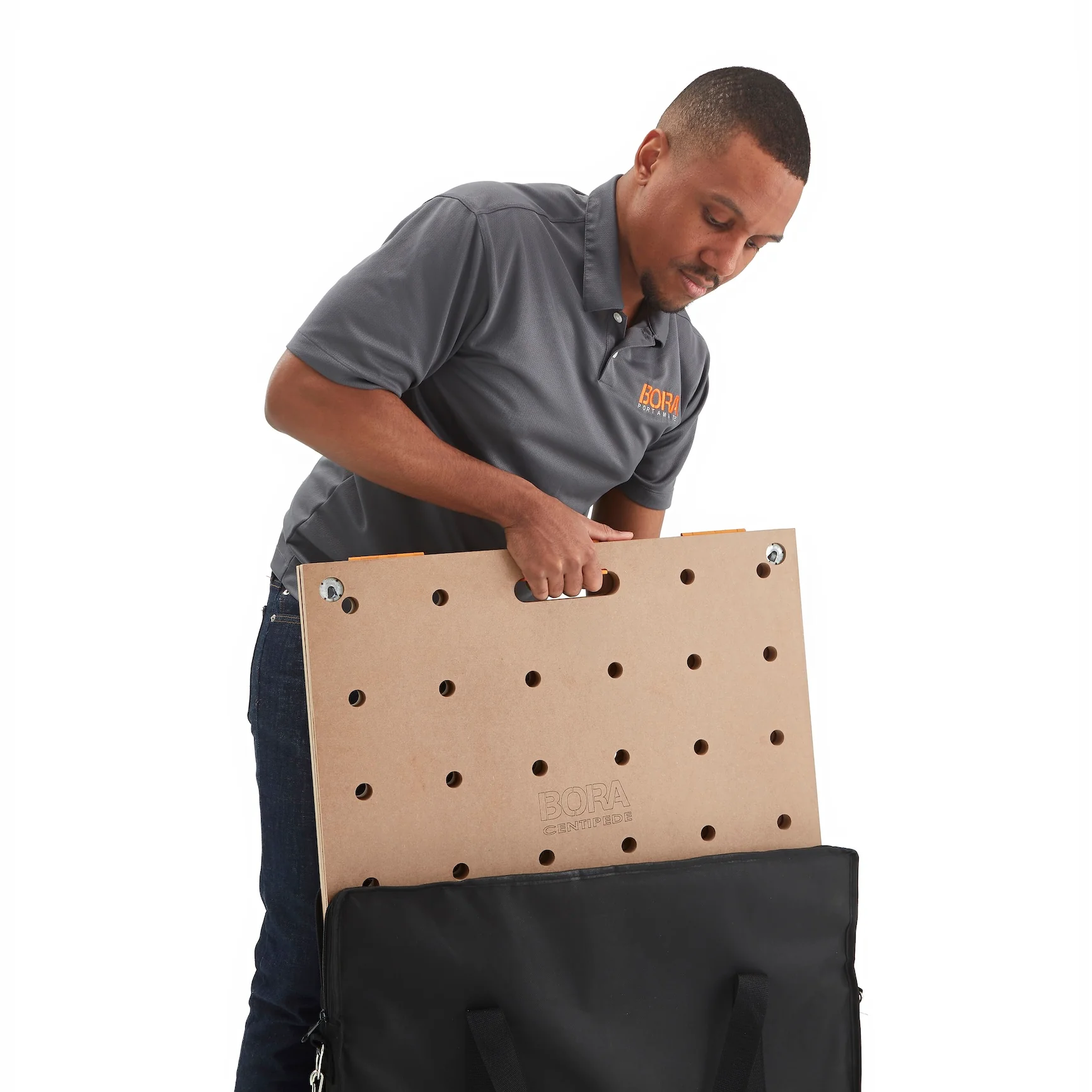 BORA Centipede Work Stand Table Top MDF 610 x 1200mm with 20mm Bench Dog Holes - Image 6