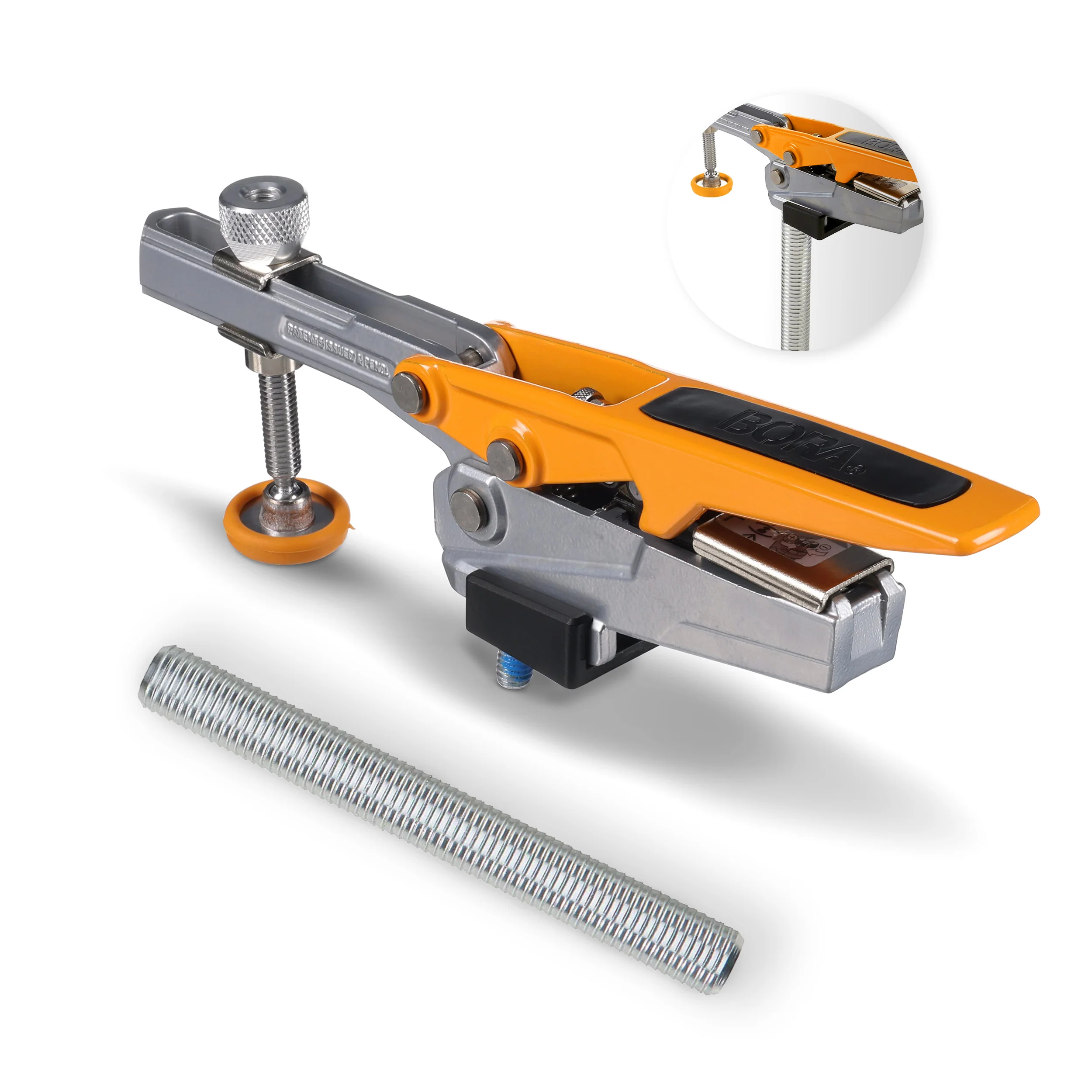 BORA Tool Dog Hole Auto Adjust Horizontal Toggle Clamp 175mm Capacity - Image 3