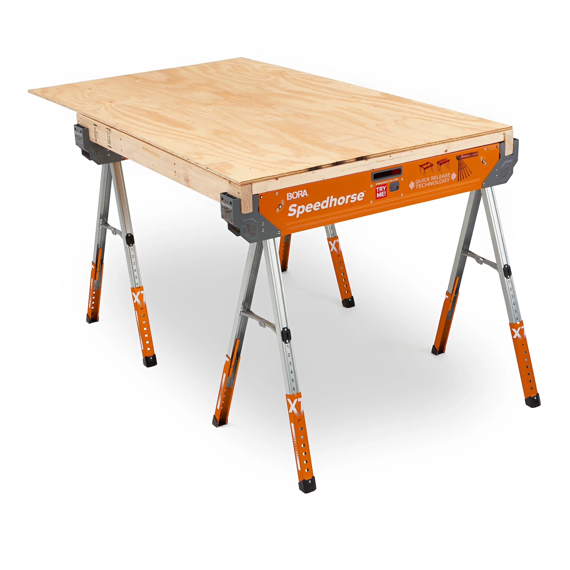 BORA Two Pack Adjustable Speedhorse XT Saw Horse 680kg Capacity - Image 3