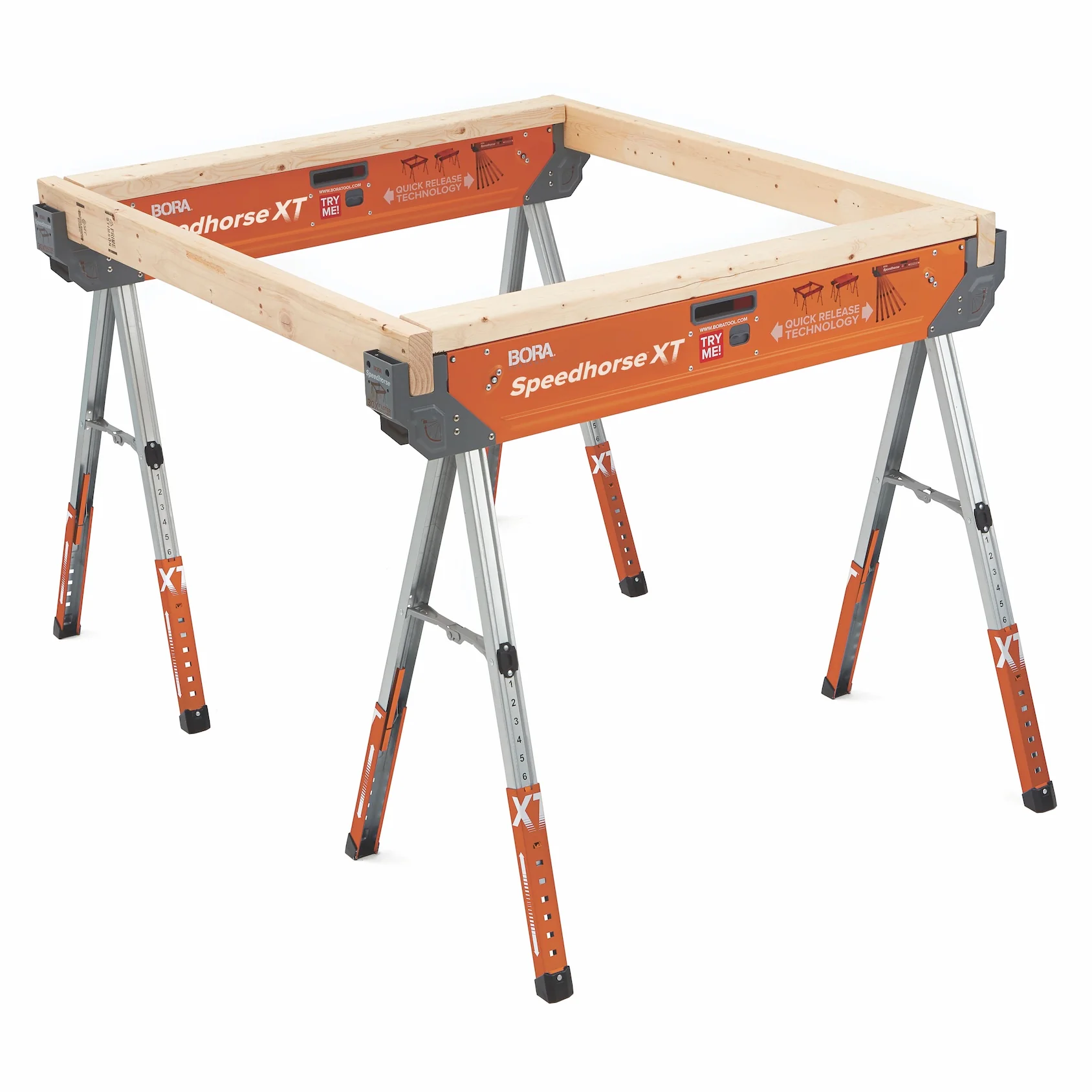BORA Two Pack Adjustable Speedhorse XT Saw Horse 680kg Capacity - Image 4