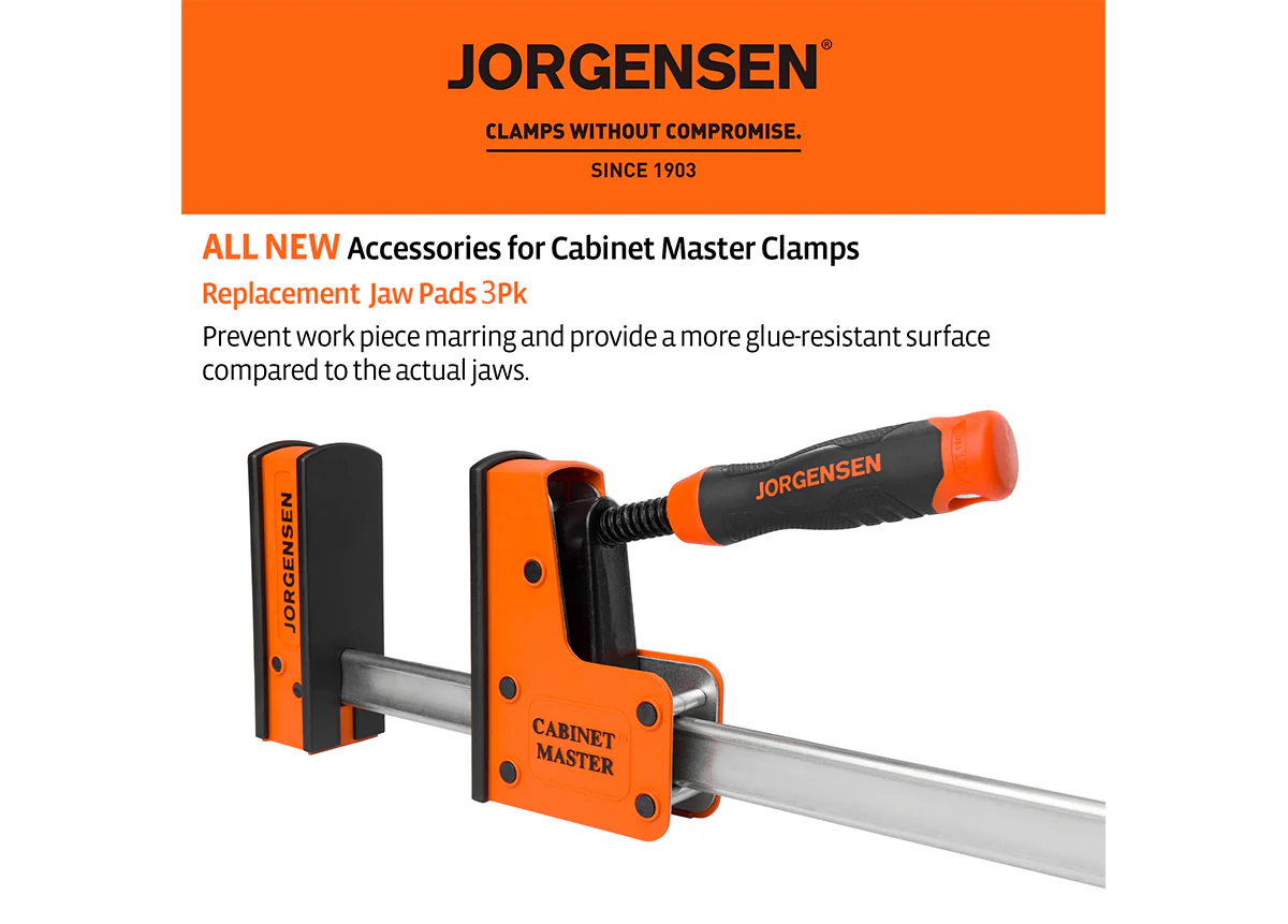 Pony Jorgensen Replacement Jaw Pads Pack of 3 for Cabinet Master Clamps - Image 2
