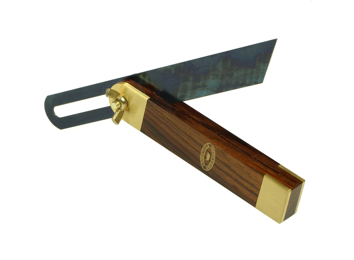 Crown Sliding Bevel 230mm Blade 145mm Rosewood & Brass Handle - Image 4