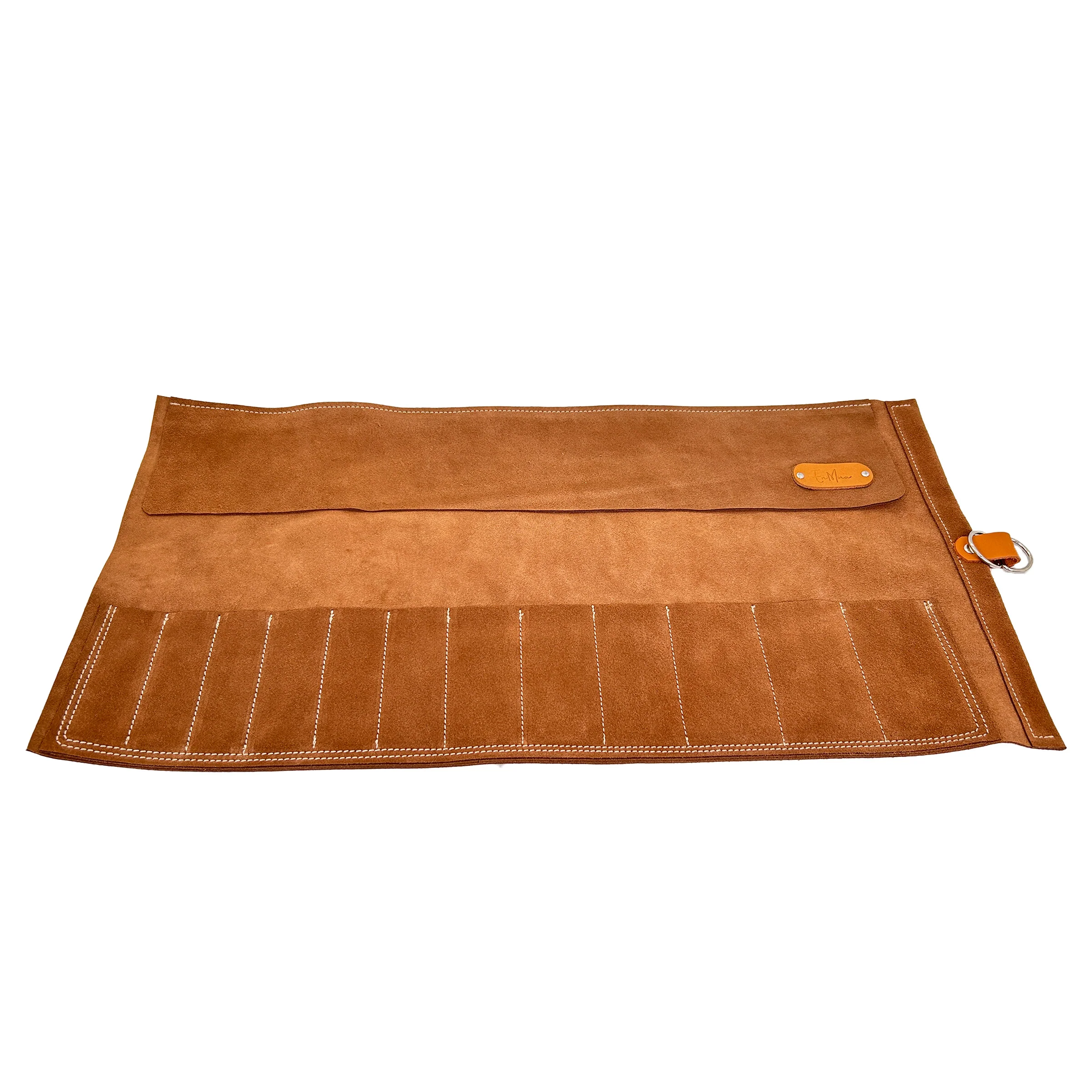 En Mina 12 Pocket Suede Chisel Roll - Image 4