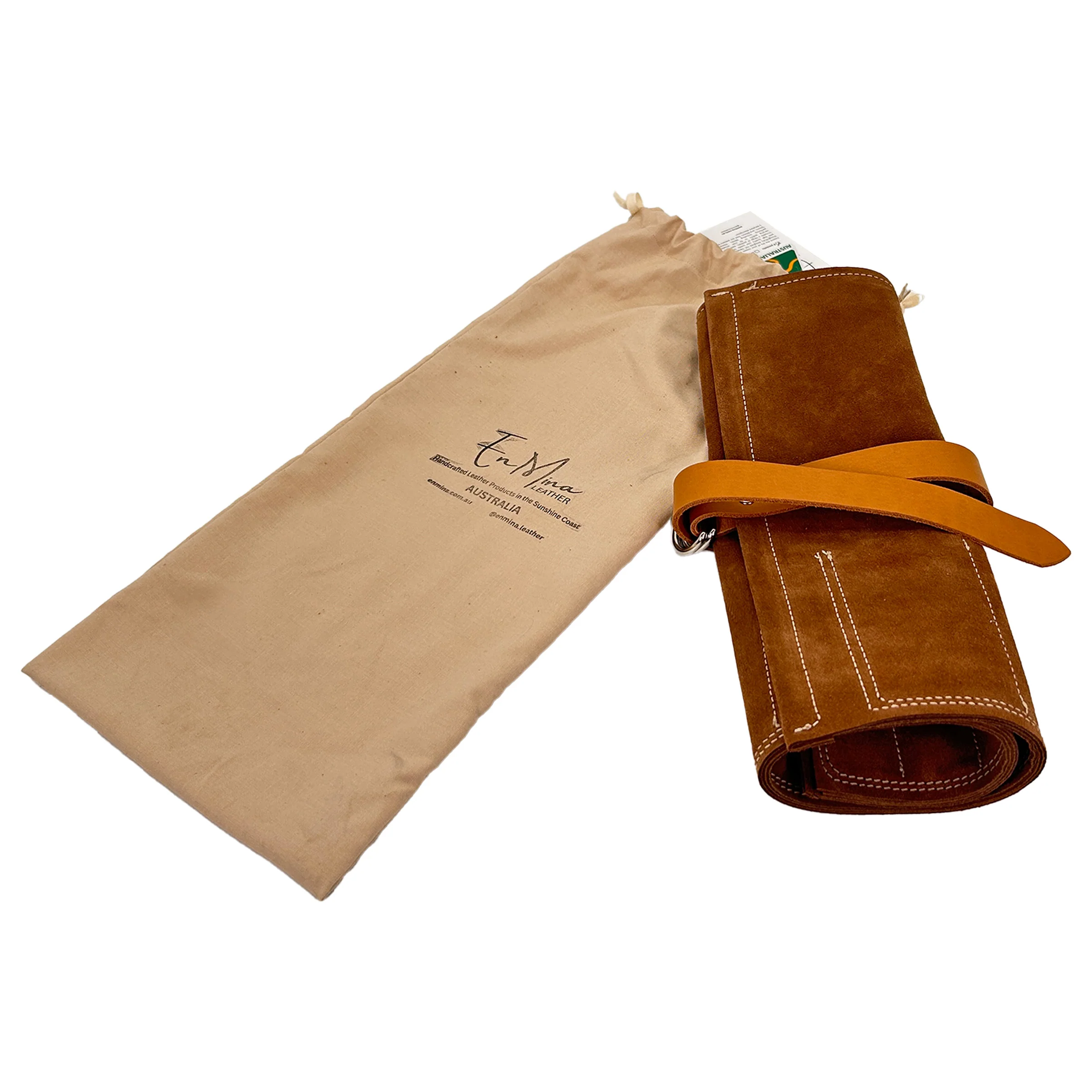 En Mina 9 Pocket Suede Chisel Roll - Image 2