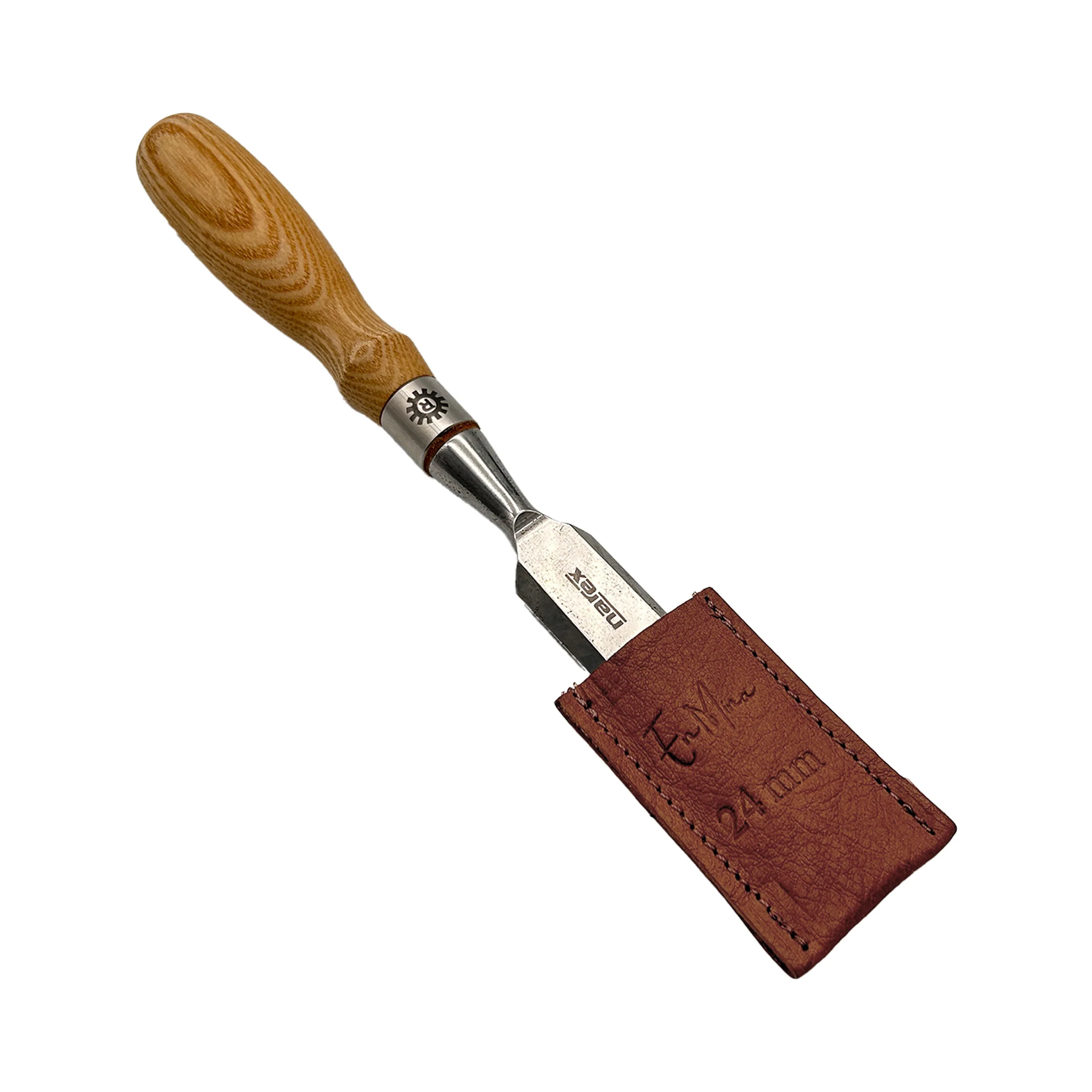 En Mina Chisel Tip Protector / Holdfast Sheath Tan Leather - Image 11