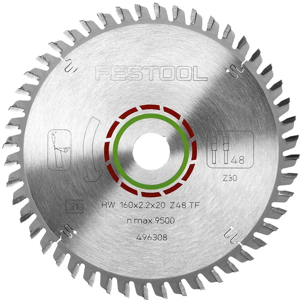 Festool Laminate Saw Blade 160mm x 2.2mm x 20mm 48 Tooth