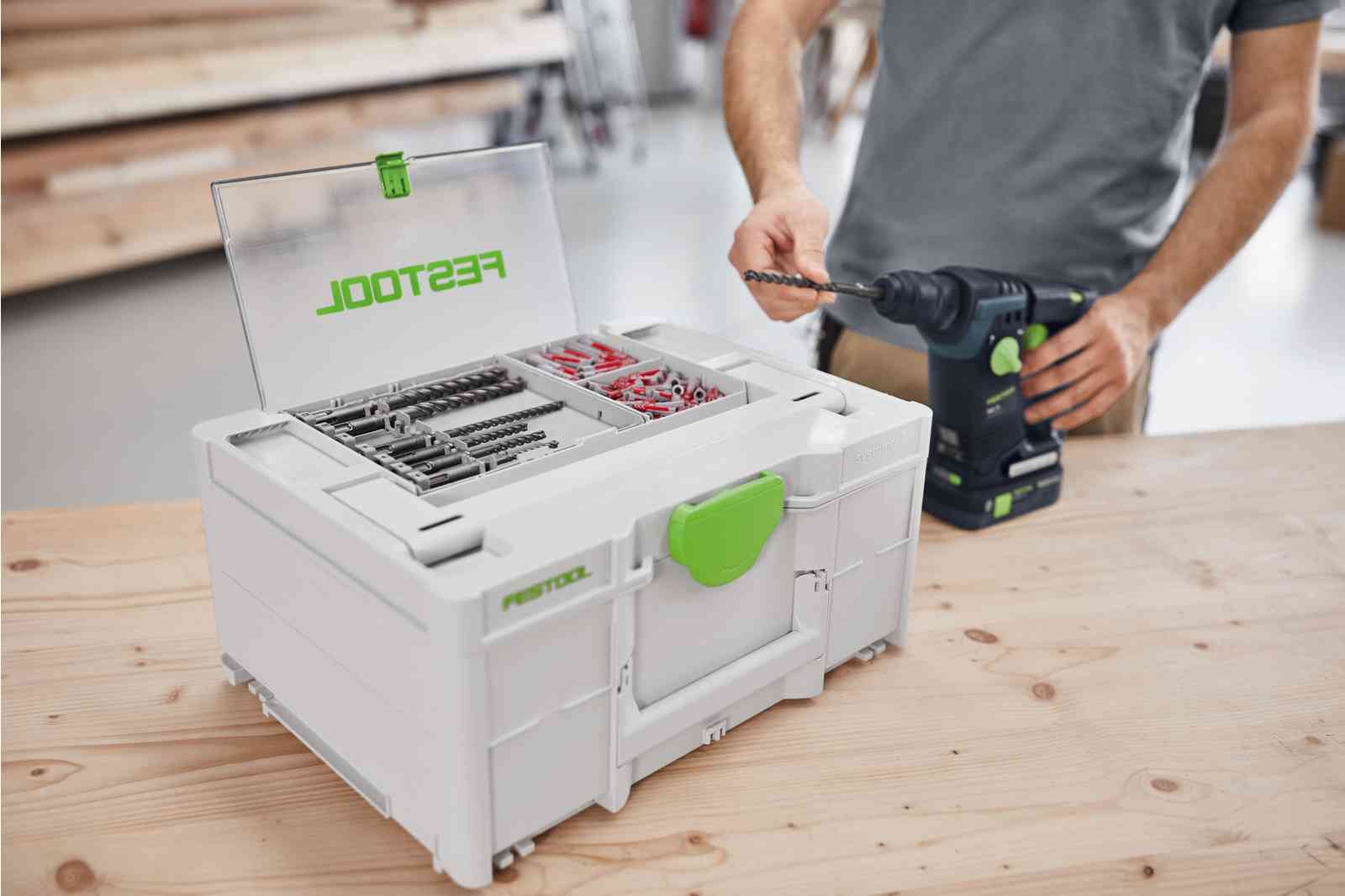 Festool Systainer3 SYS 2 Medium 187mm x 396mm with Storage Lid - Image 4