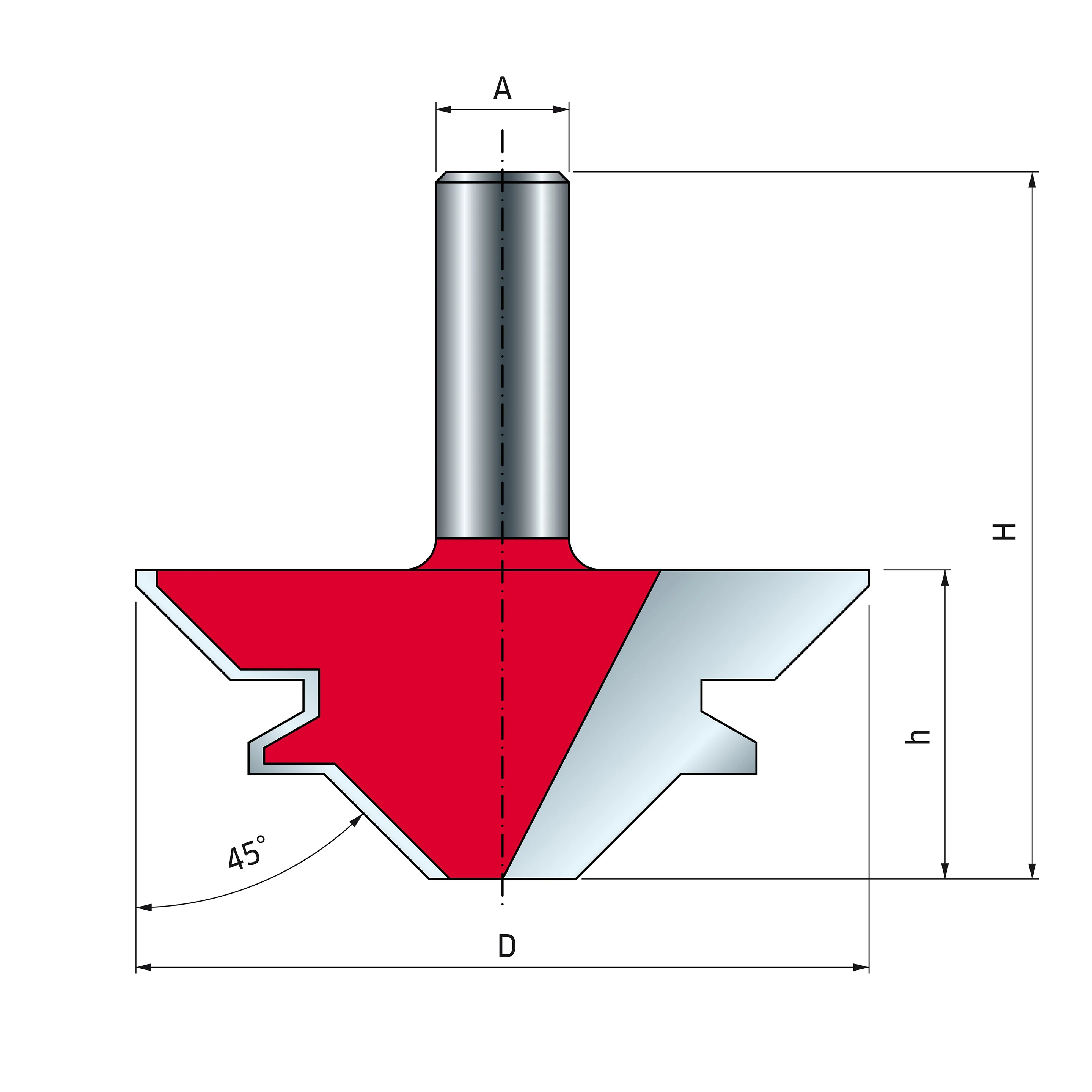 Freud Lock Mitre Router Bits 45 Degree 1/2in Shank - Image 4