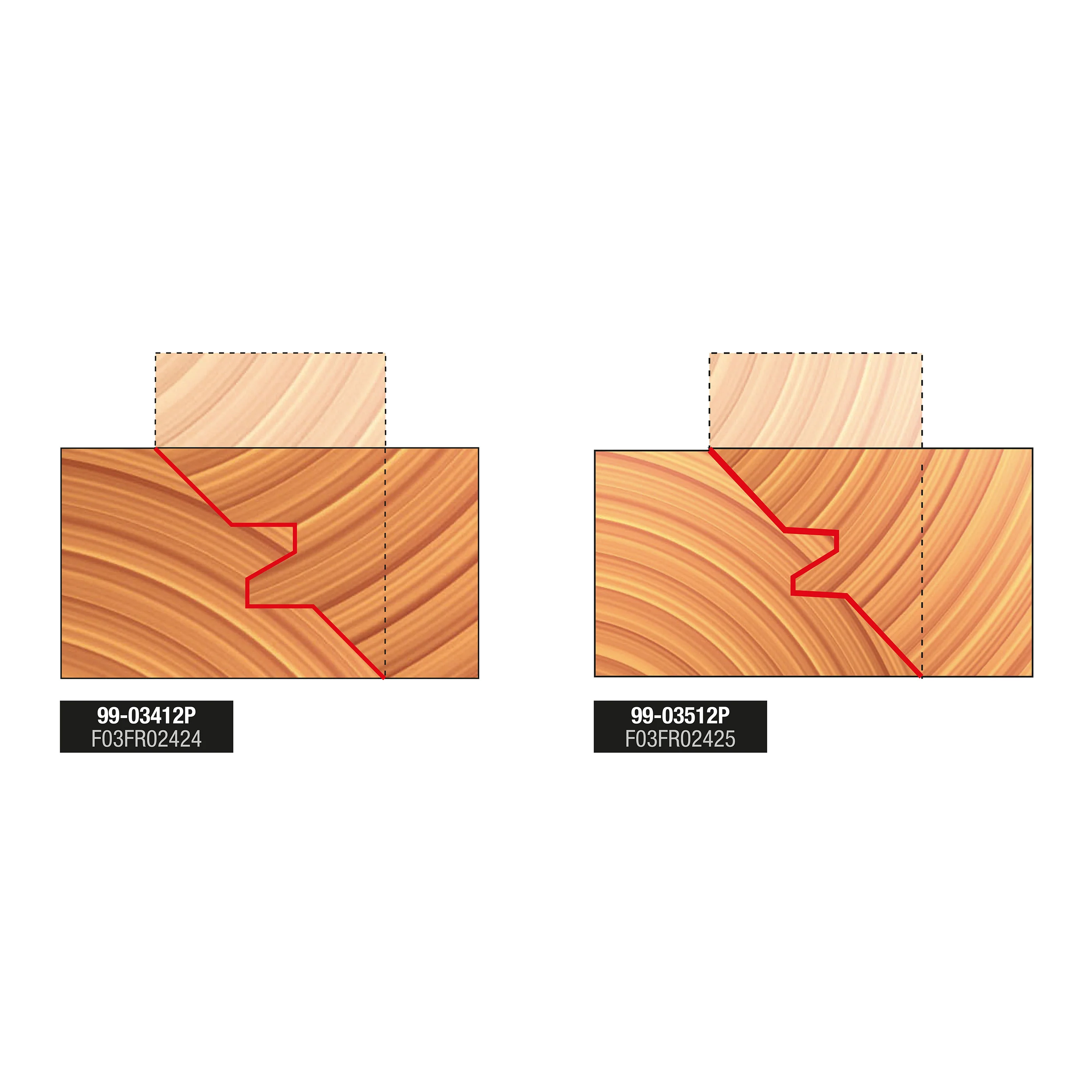 Freud Lock Mitre Router Bits 45 Degree 1/2in Shank - Image 5