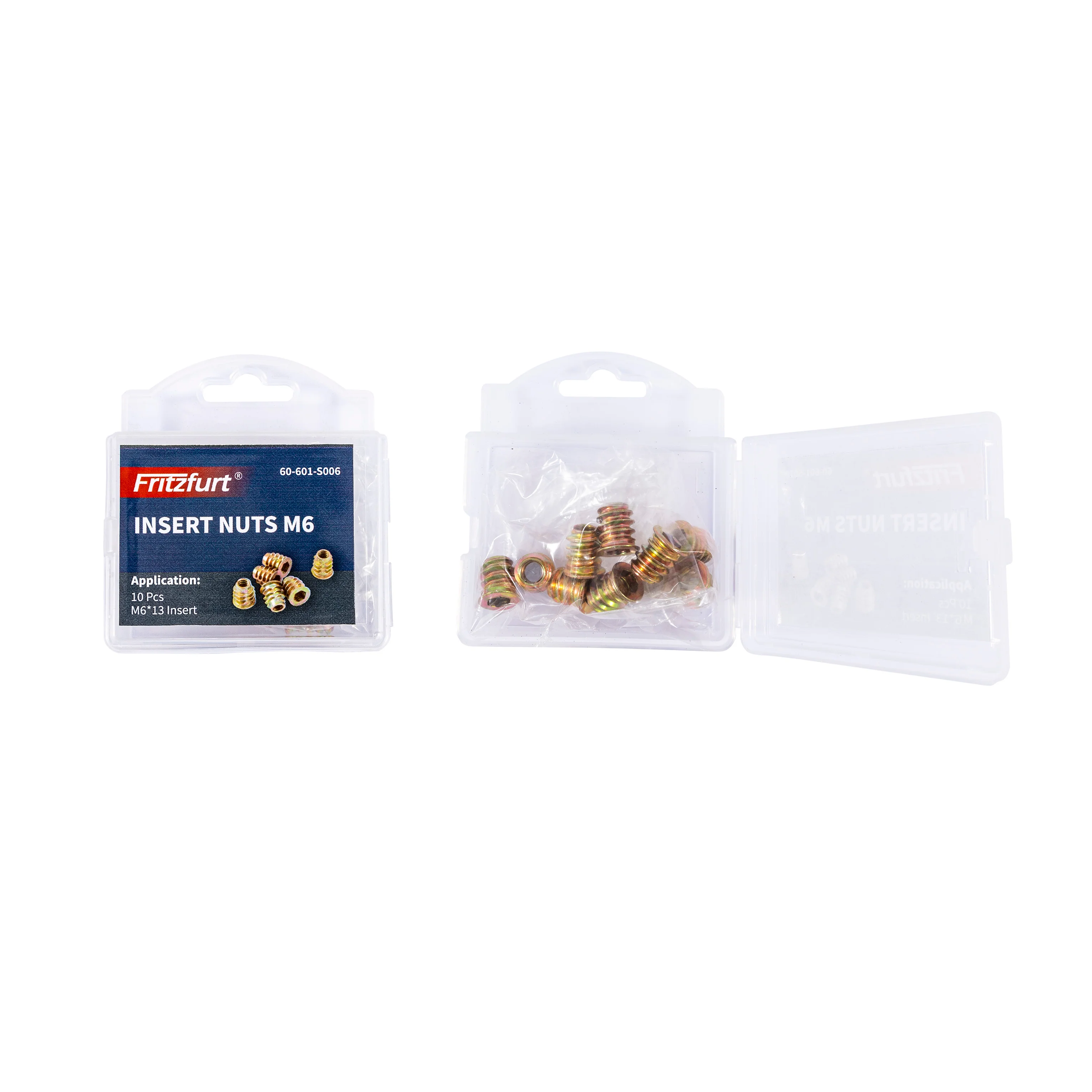 Fritzfurt Threaded Insert Nuts M6 Pack of 10 - Image 3