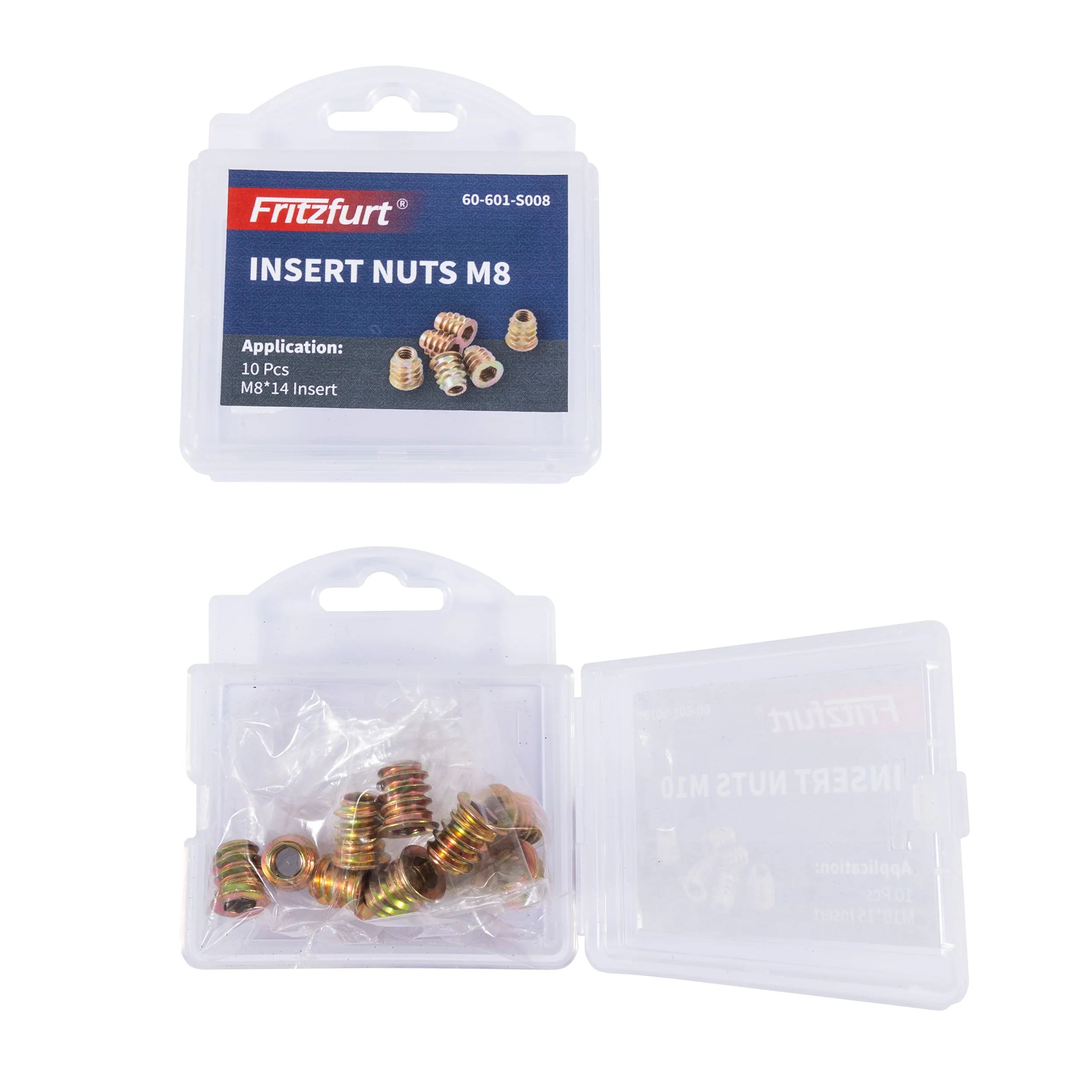 Fritzfurt Threaded Insert Nuts M8 Pack of 10 - Image 3