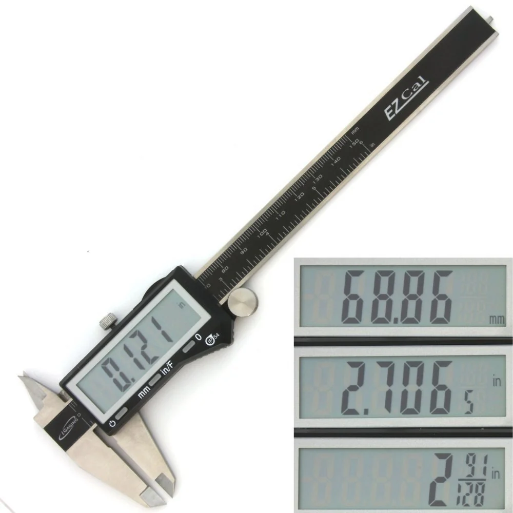 iGaging EZCal Digital Vernier Calipers 150mm Metric & Imperial Scales - Image 4