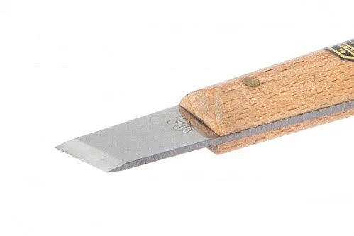 Kirschen Two Cherries #3354 Chip Carving Knife 12.5mm with Straight Blade Skew Edge for Woodcarving - Image 3