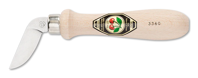 Kirschen Two Cherries #3360 Chip Carving Knife 38mm Bent Aside with Curved Edge for Woodcarving - Image 3