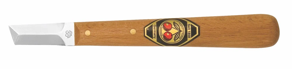 Kirschen Two Cherries #3361 Chip Carving Knife with Straight Blade Three Edges for Woodcarving - Image 4
