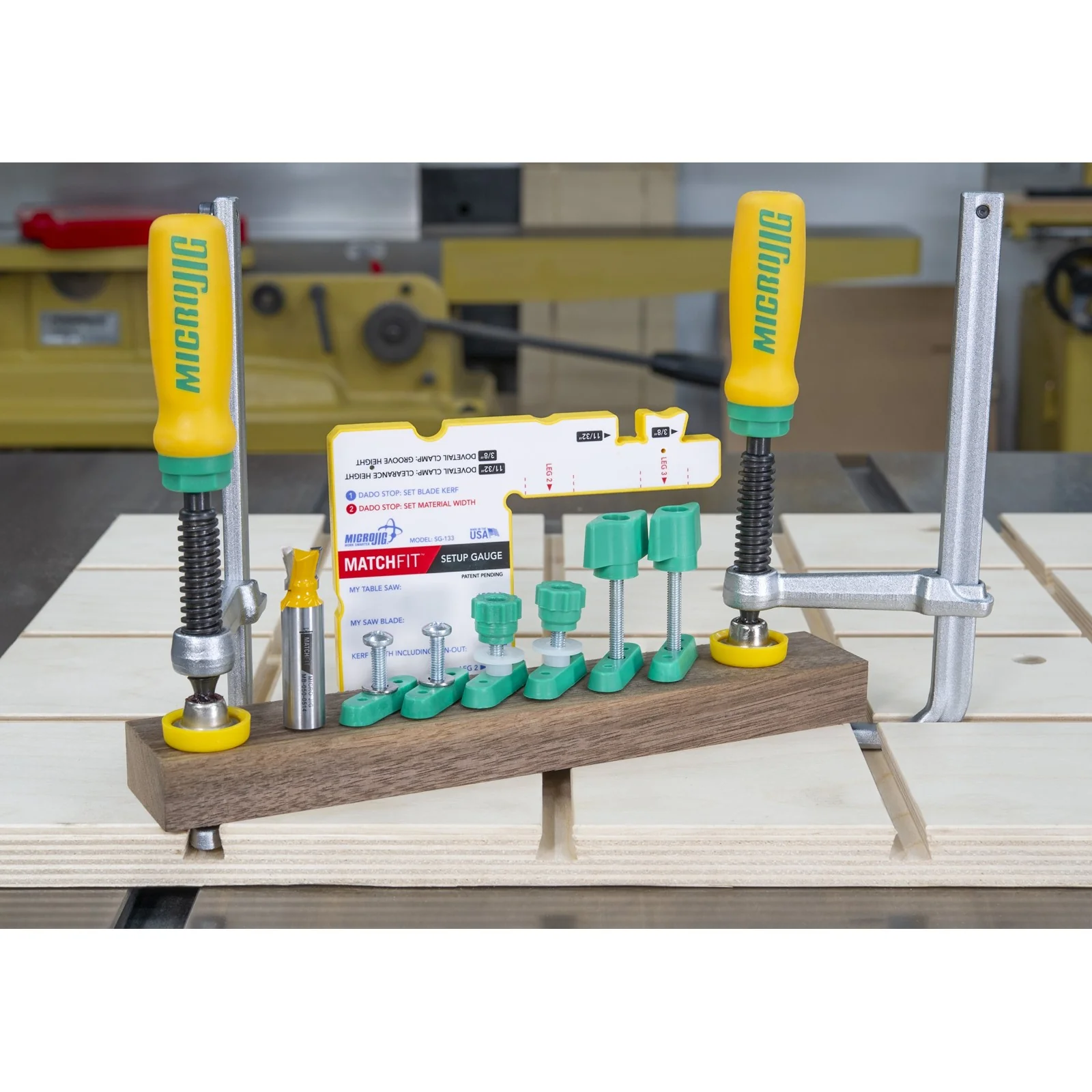 MicroJig MatchFit Dovetail Track Clamp Pro Set of Two Clamps and Accessories - Image 3