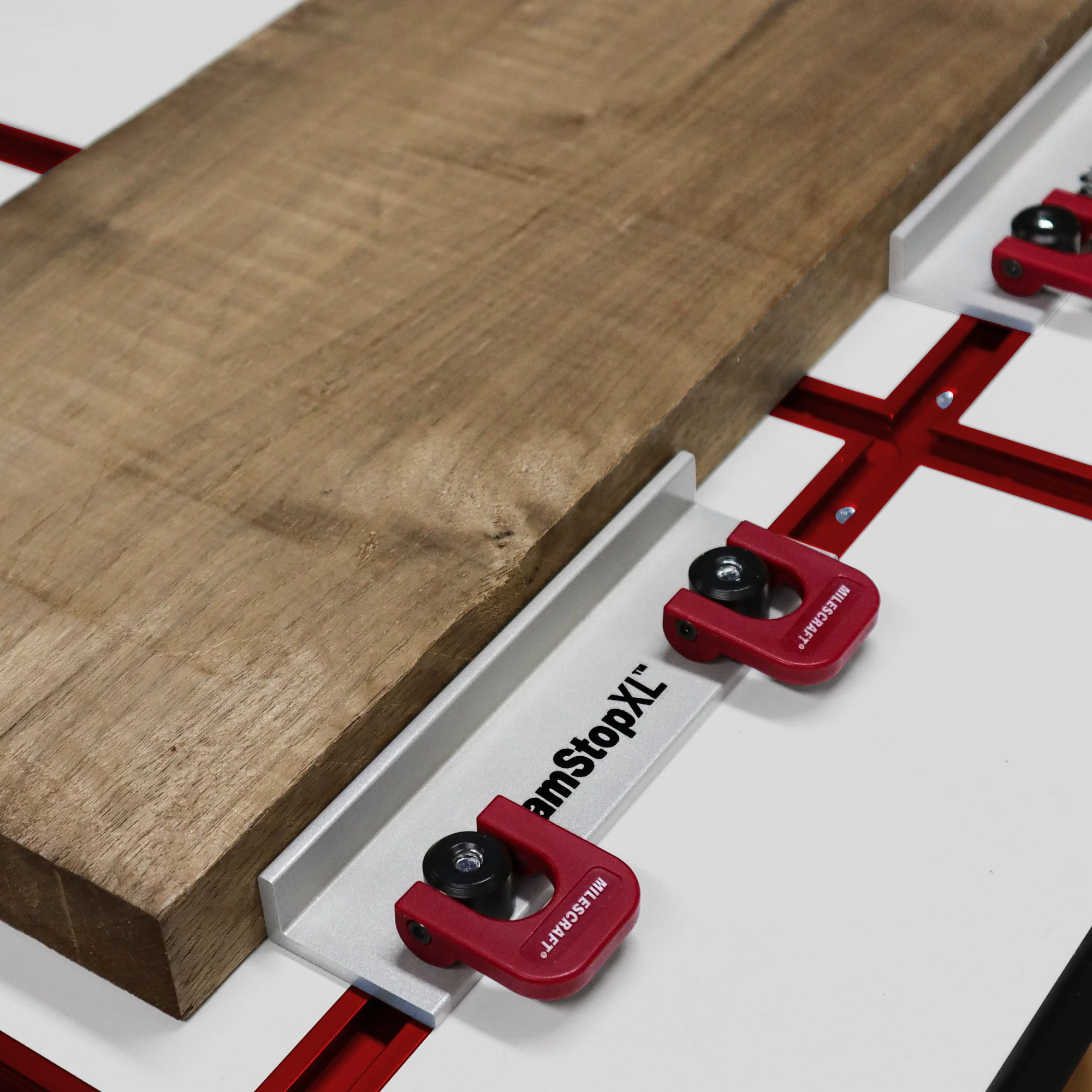 Milescraft Pack of 2 T-Track CamStopXL Extra Long T-track Stops - Image 3