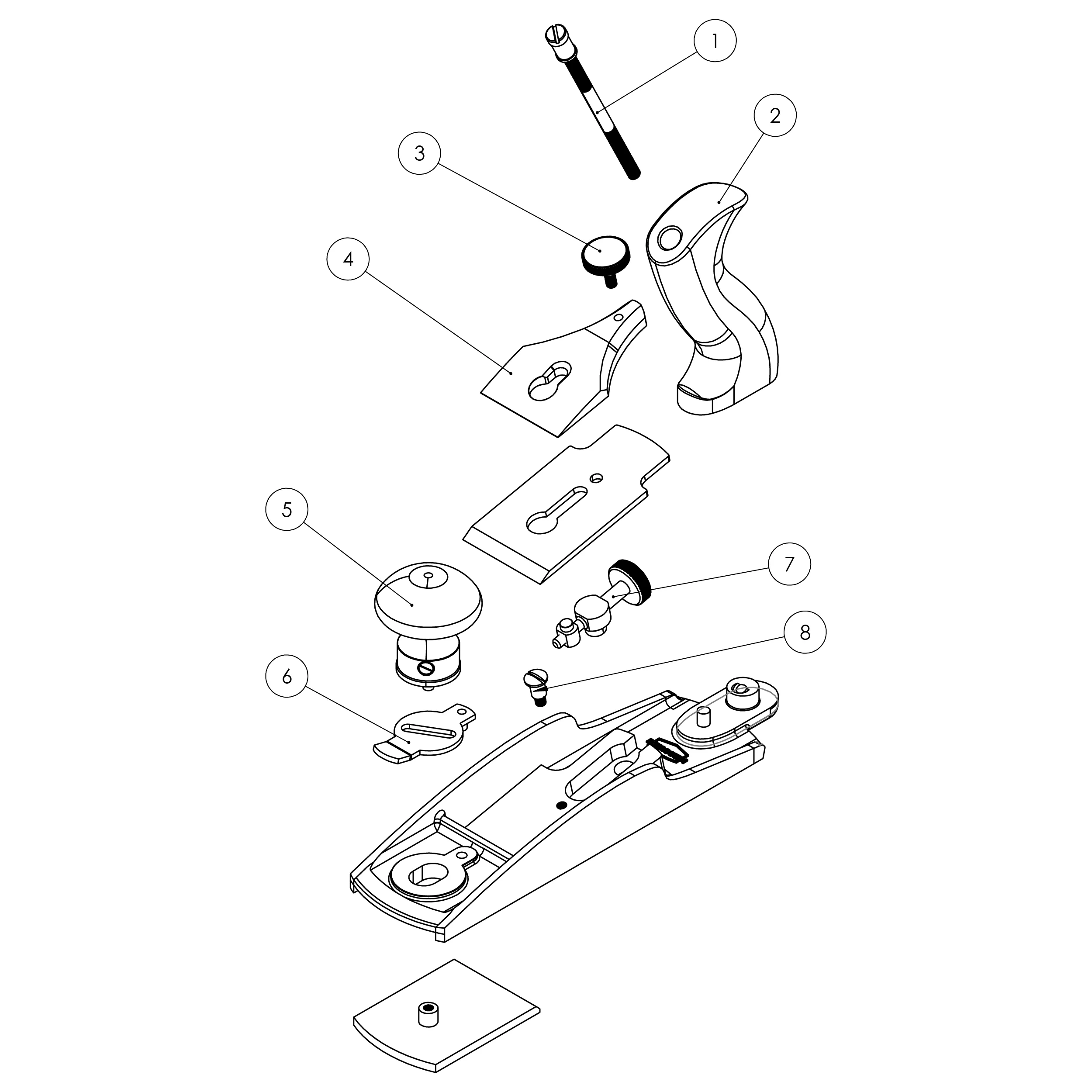 Melbourne Tool Company Low-Angle Smoothing Plane Spare Parts - Image 2