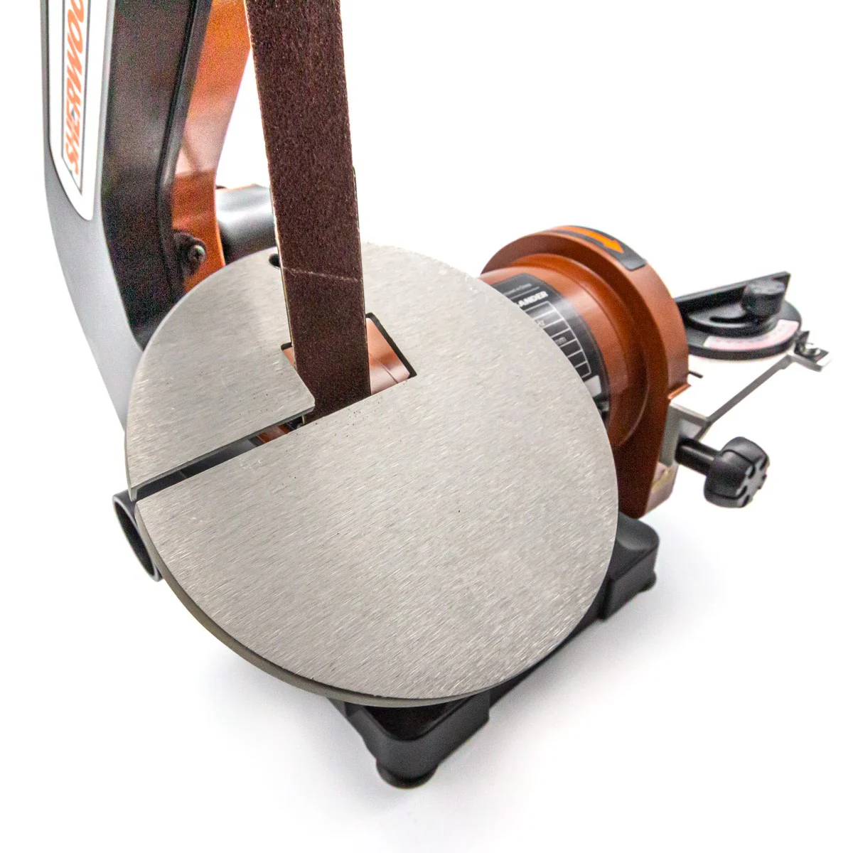 Sherwood 1 x 5in Benchtop Vertical Belt and Disc Sander Linisher 250W - Image 3