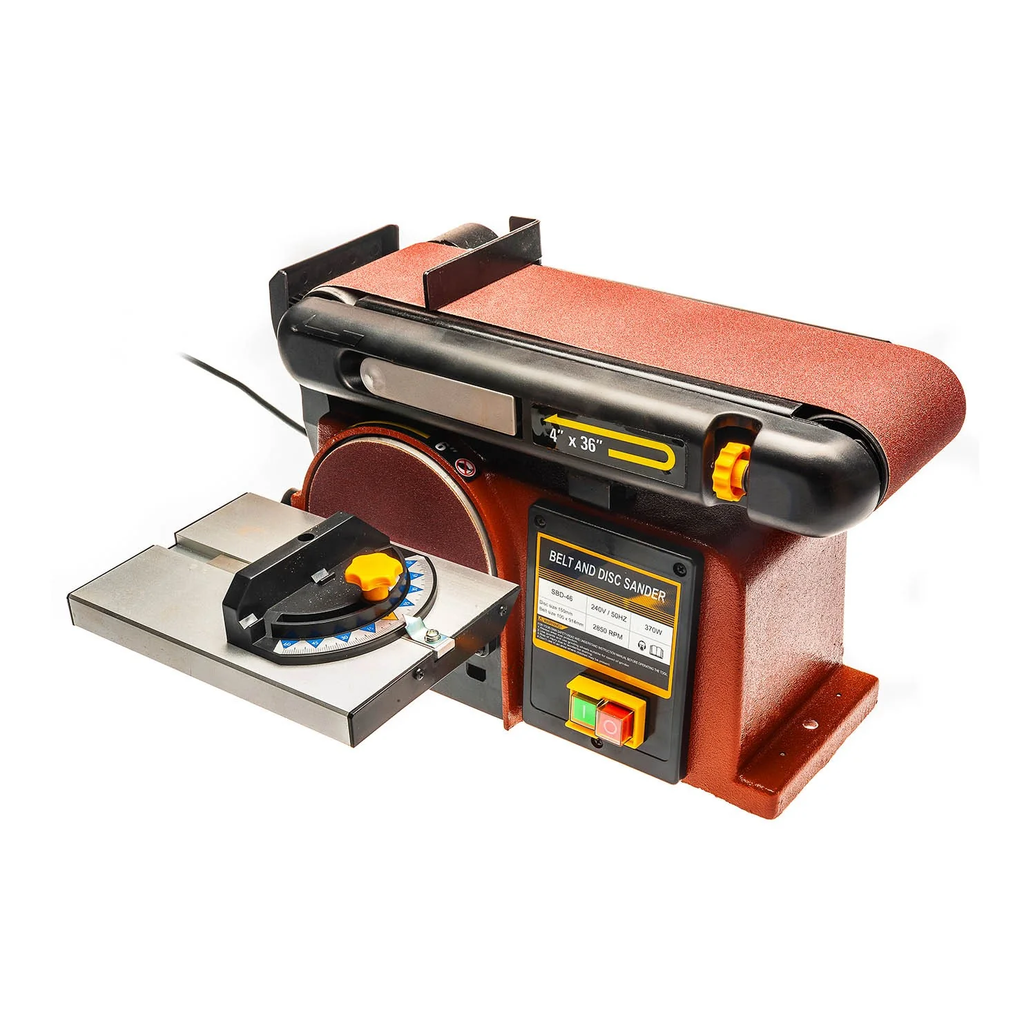 Sherwood 4 x 6in Benchtop Belt and Disc Sander 375W - Image 4