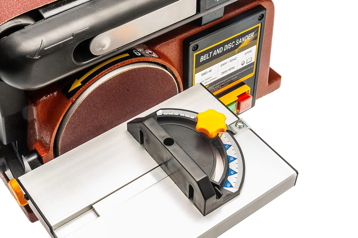 Sherwood 4 x 6in Benchtop Belt and Disc Sander 375W - Image 7