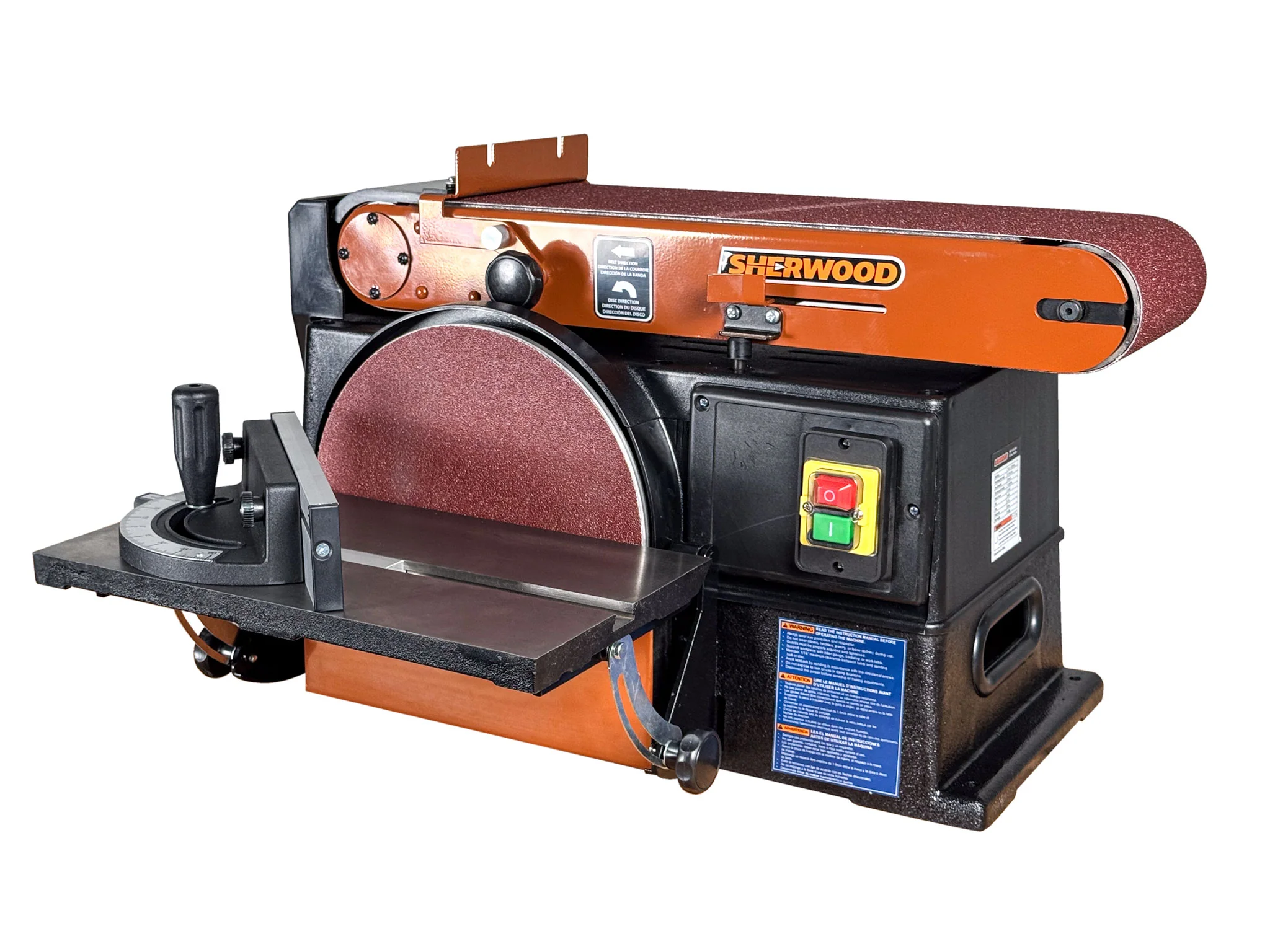 Sherwood 6 x 10in Benchtop Belt and Disc Sander 800W - Image 3