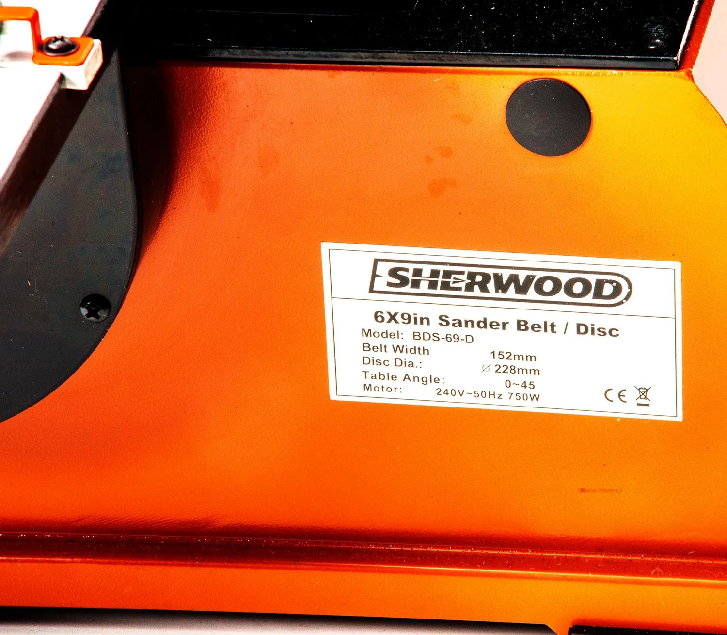 Sherwood 6 x 9in Benchtop Belt and Disc Sander 750W Vertical & Horizontal Rotating Belt - Image 5