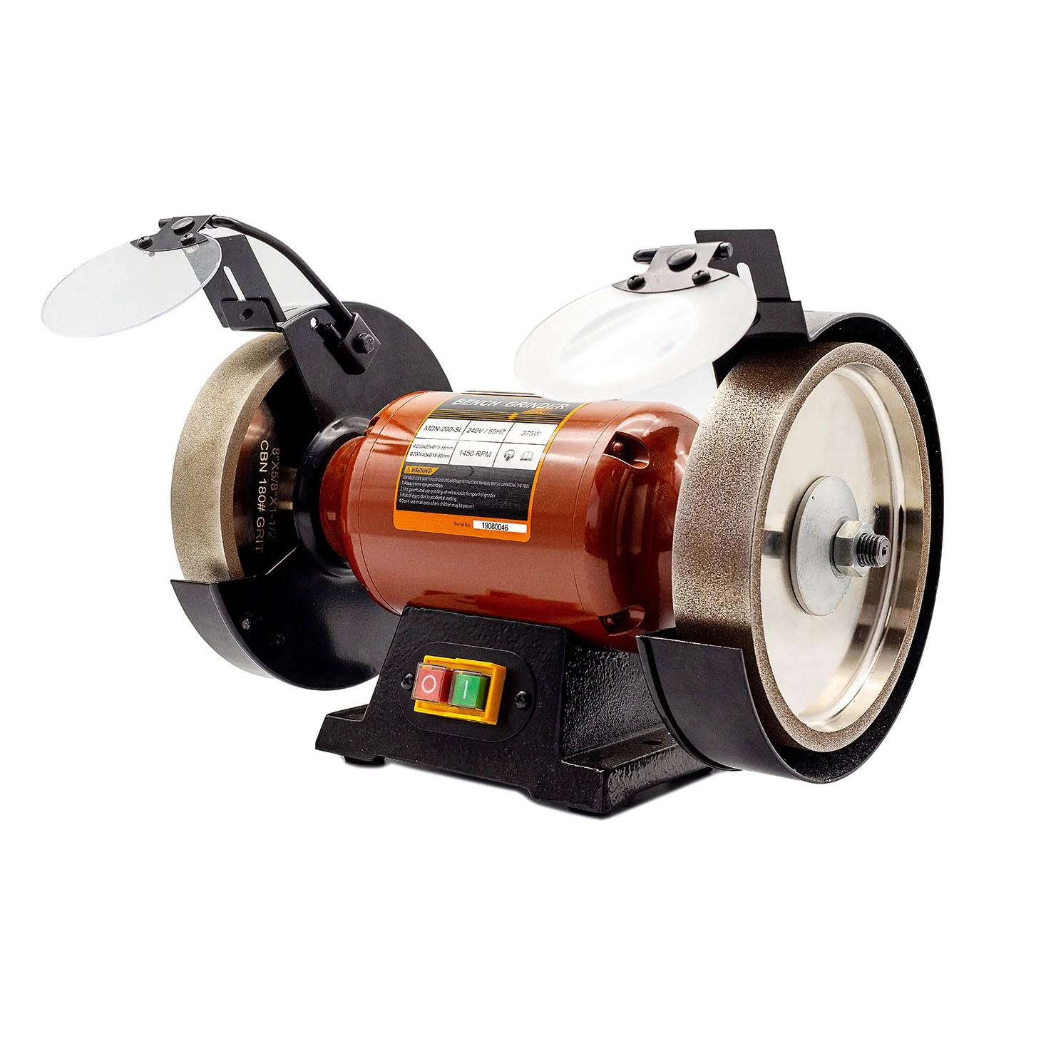 Sherwood 8in Slow Speed CBN Wheel Benchtop Grinder 1400RPM 375W with HeliGrind Set - Image 4