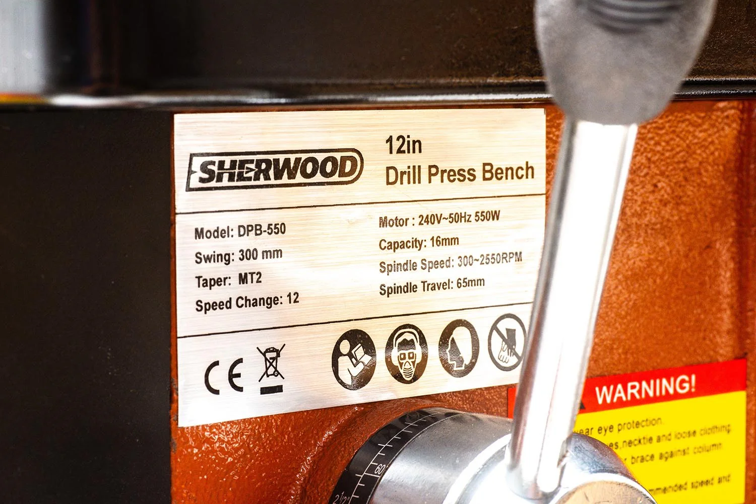 Sherwood Benchtop Drill Press 550W Portable - Image 8