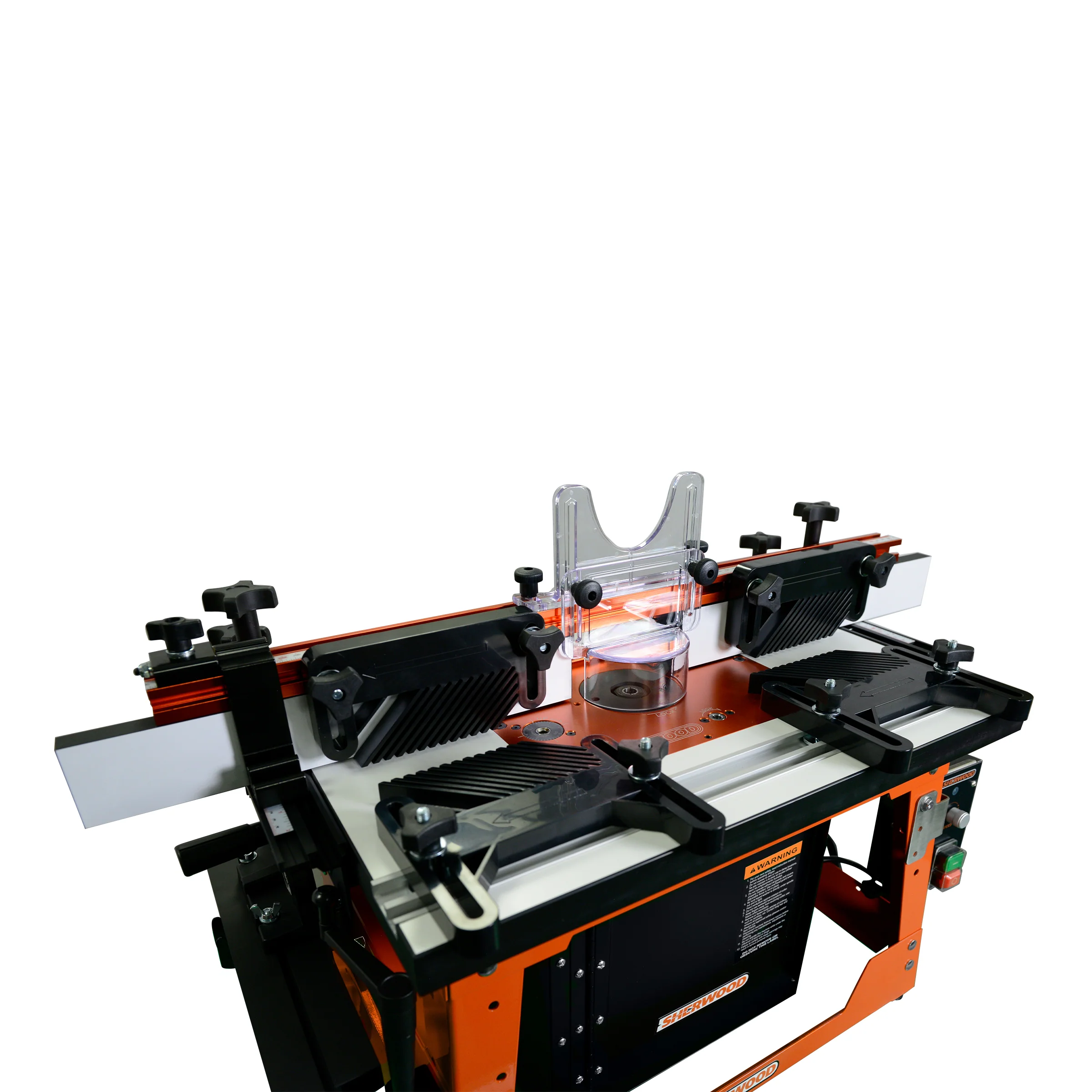 Sherwood Deluxe Benchtop Router Table with MDF/Phenolic Table and Round Body Router Motor & Lift - Image 6