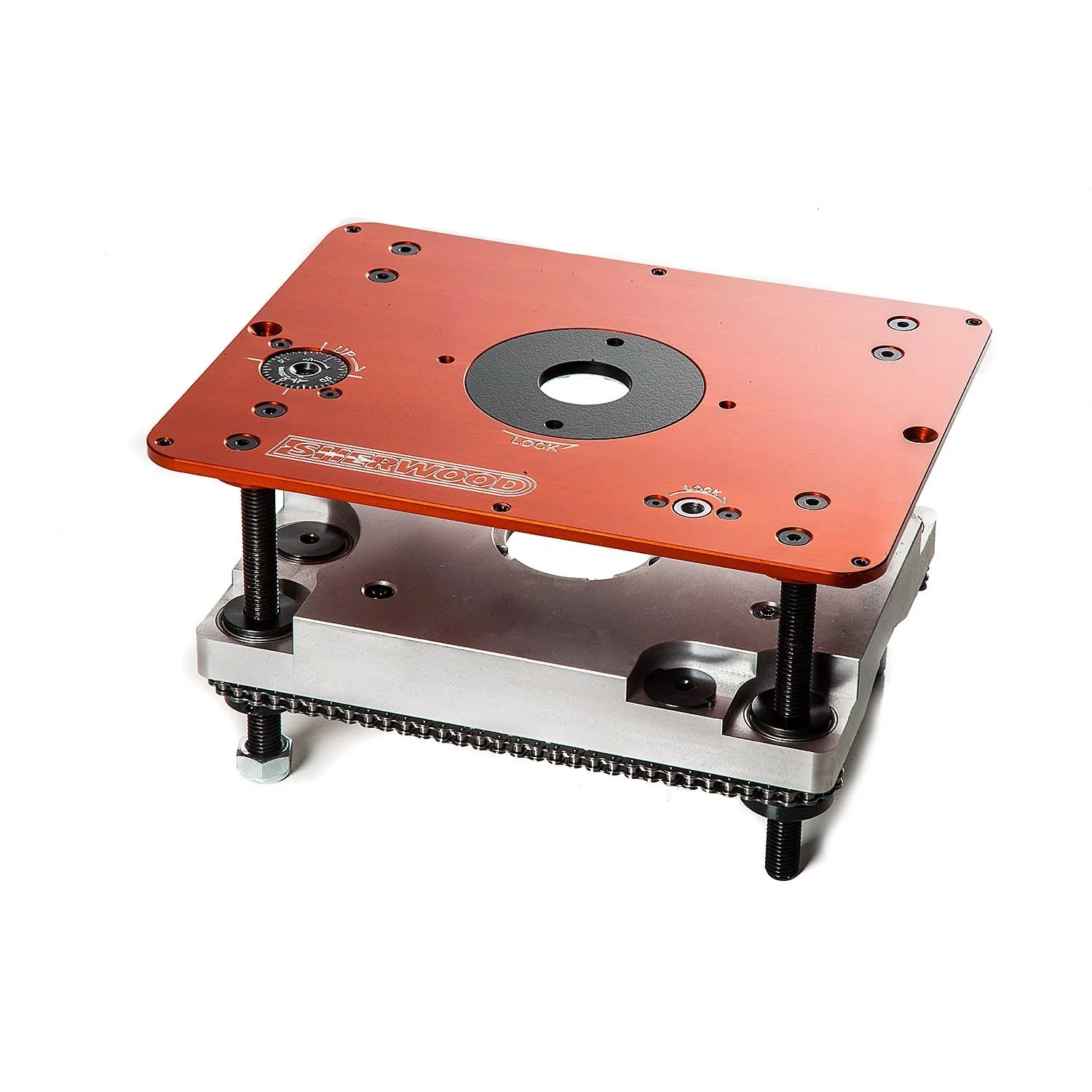Sherwood Industrial Benchtop Router Table with Cast Iron Table & Plunge Router Lift - Image 8