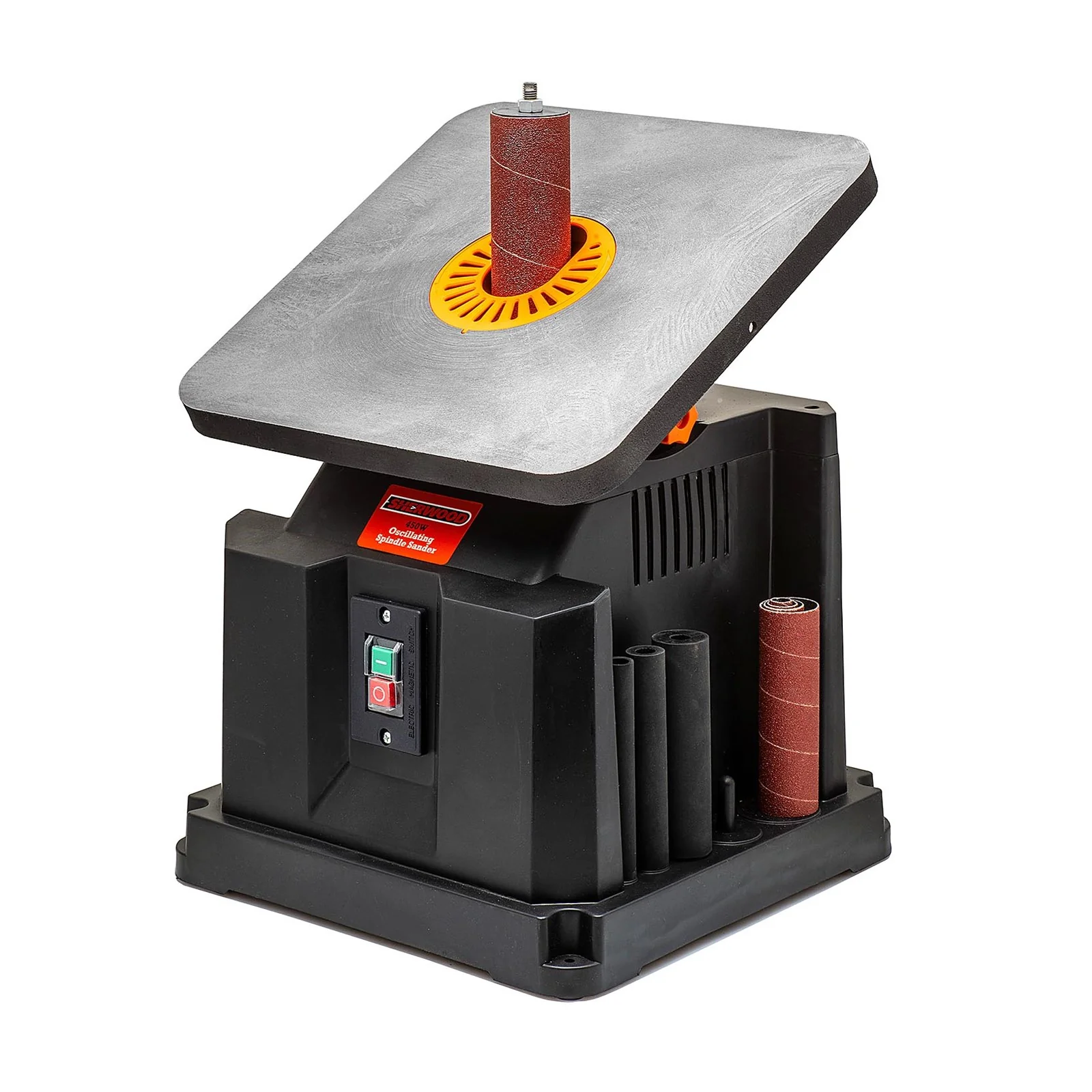 Sherwood Benchtop Oscillating Spindle Sander 450W Cast Iron Table - Image 3