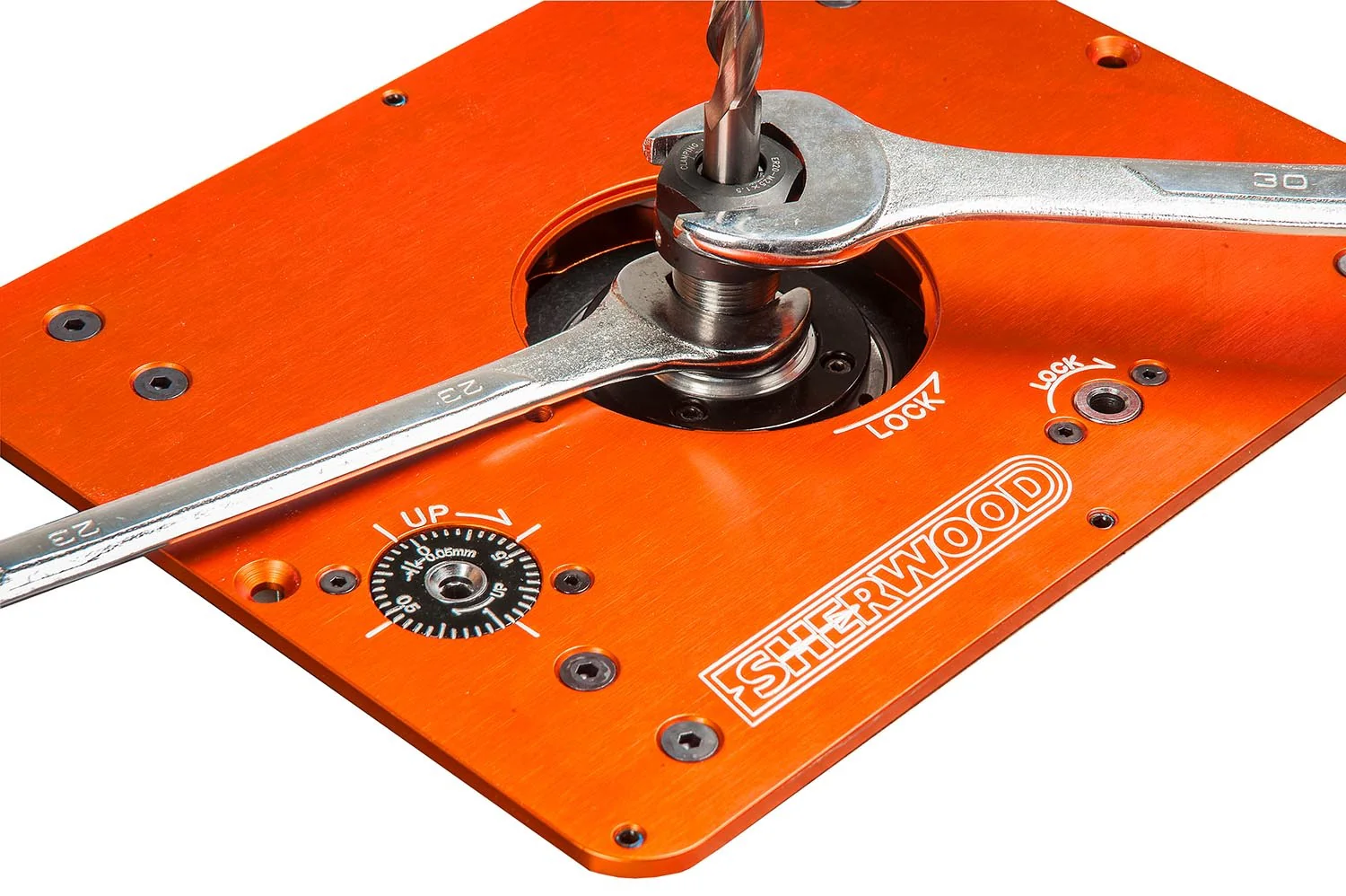 Sherwood Router Lift & Mounting Plate for Round Body Router Motors - Image 3