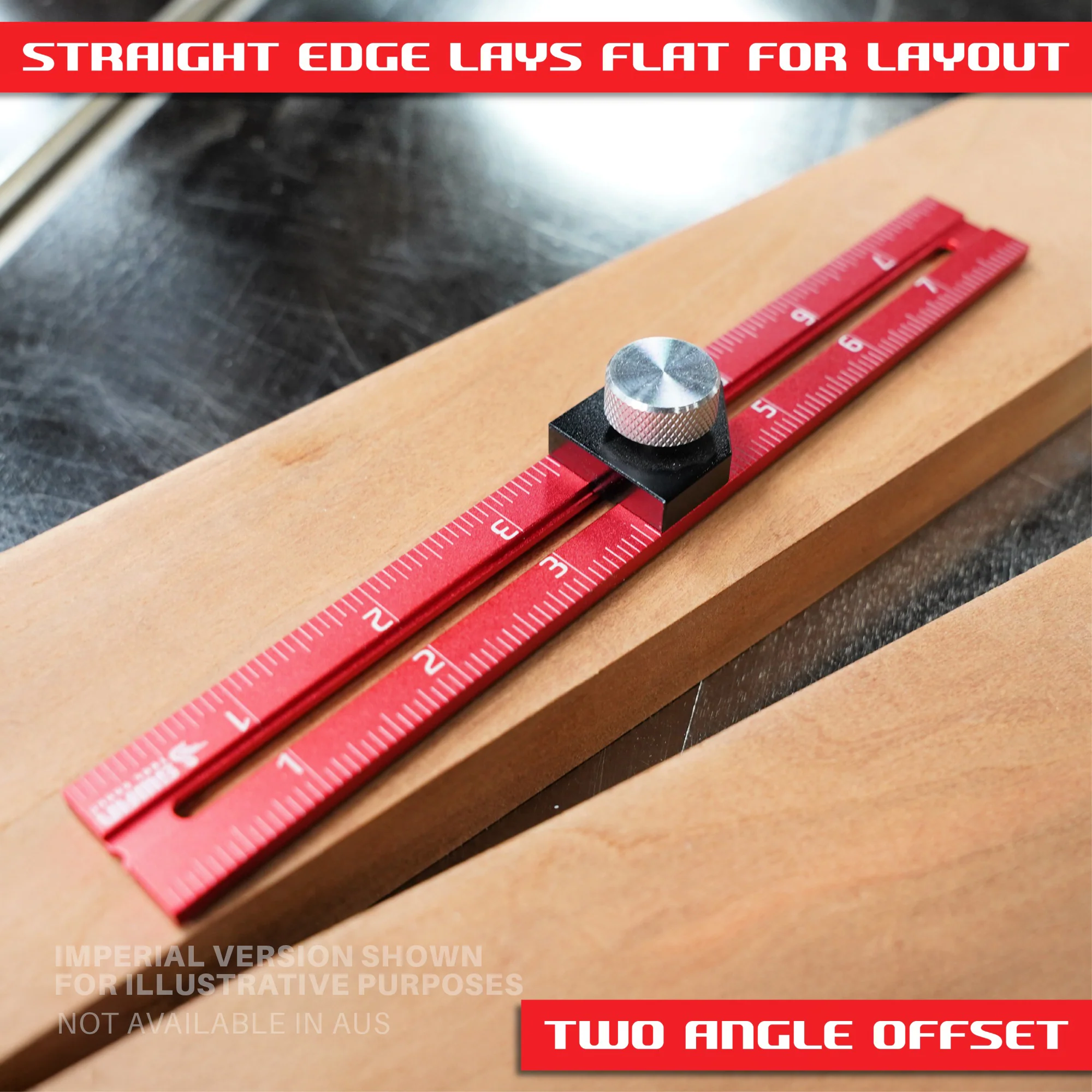 Swan Tool Group RED TAIL Offset Ruler 200mm - Image 4