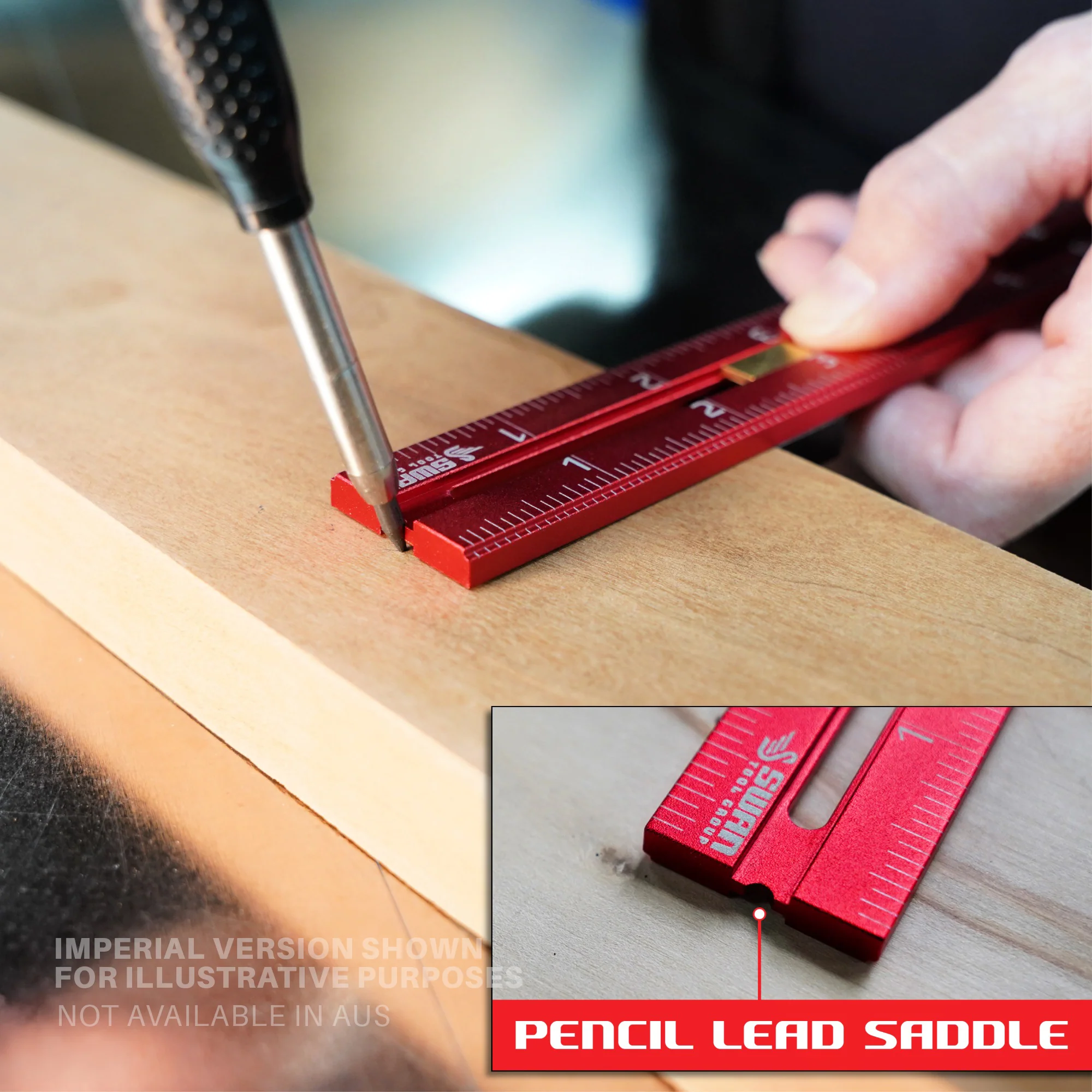 Swan Tool Group RED TAIL Offset Ruler 200mm - Image 5