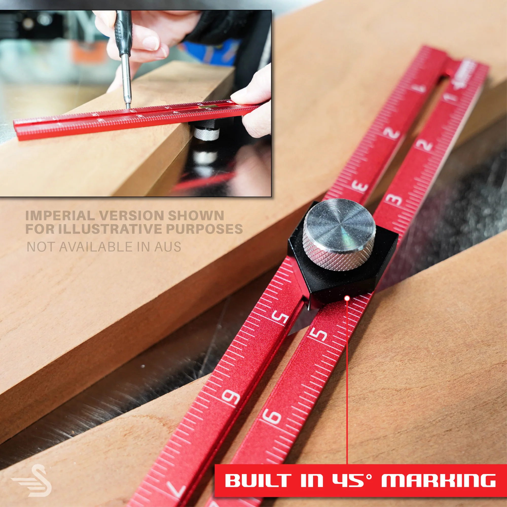 Swan Tool Group RED TAIL Offset Ruler 200mm - Image 7