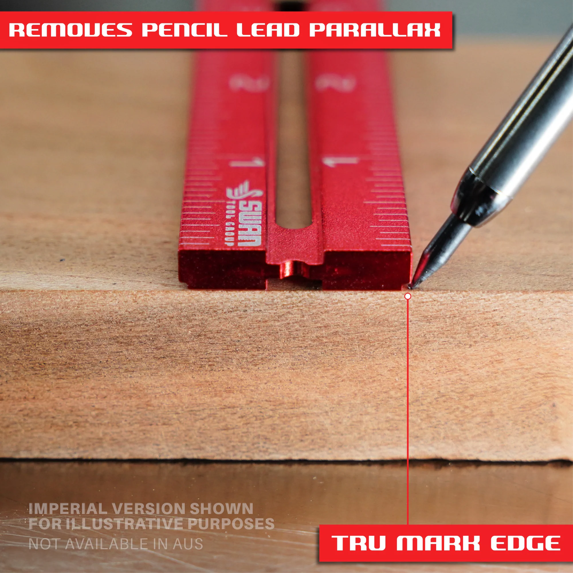 Swan Tool Group RED TAIL Offset Ruler 200mm - Image 8