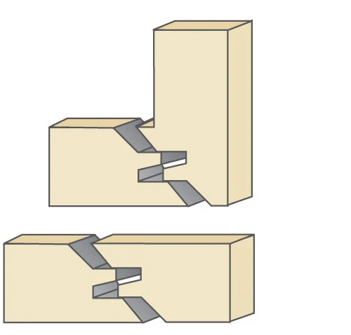 Torquata Lock Mitre Jointing Router Bits 1/2in Shank - Image 2