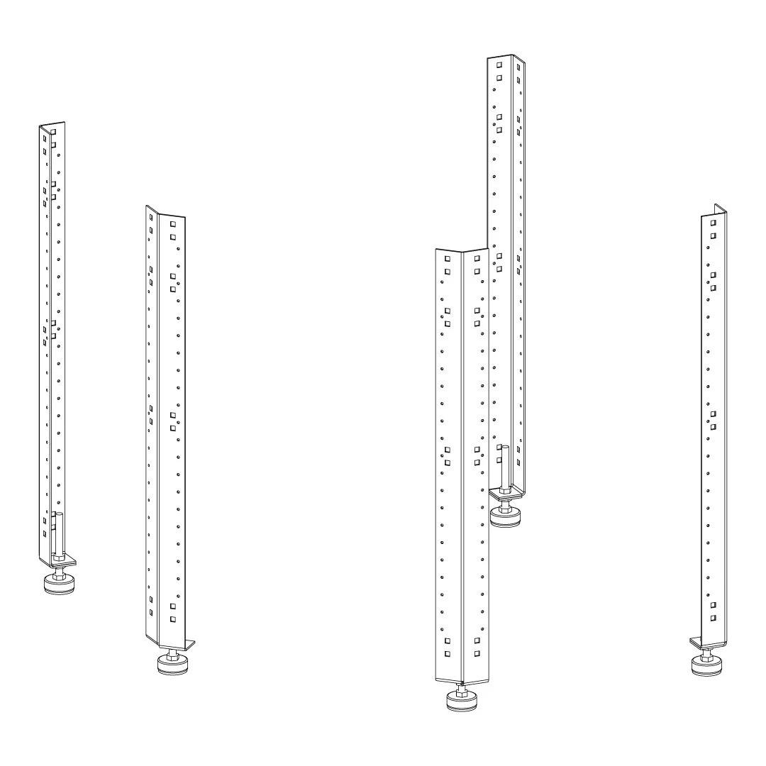 Torquata Workbench System Set of 5 Corner Bench Legs - Image 3