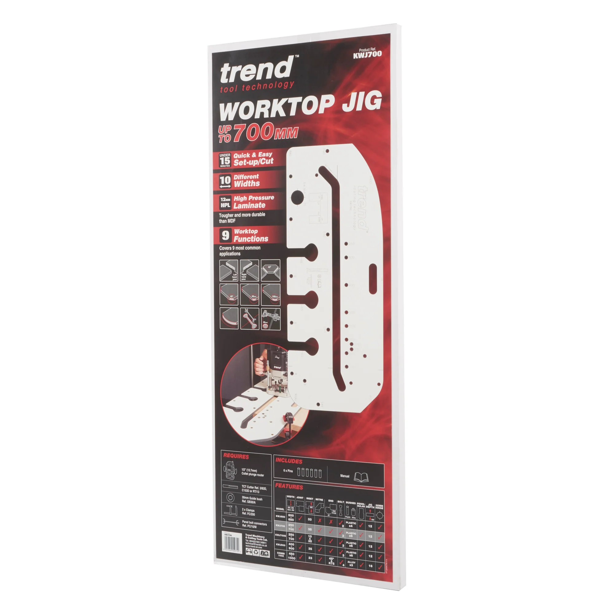 Trend 700mm Kitchen Worktop Router Jig - Image 12